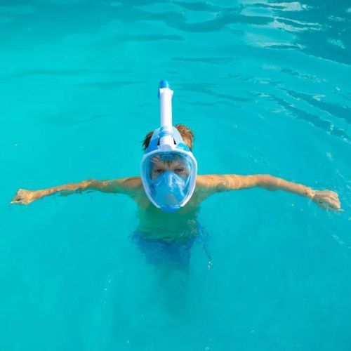 AQUASTIC kék gyermek teljes arcú snorkeling maszk SMK-01N