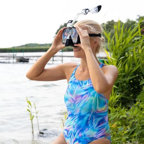 AQUASTIC fekete snorkeling szett Maszk + Pipa SMFK-01SC