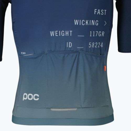 Férfi kerékpáros mez POC Pristine Print gradient turmaline navy