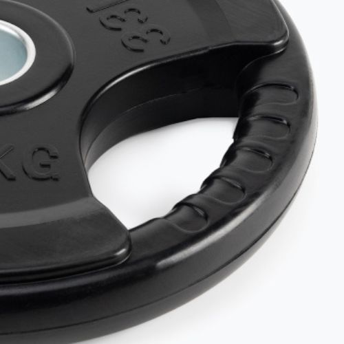 XTREXO fekete gumírozott öntöttvas súlyzótárcsa 15 kg RW15
