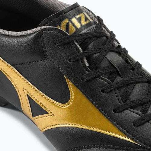 Mizuno Morelia II Club MD férfi futballcipő fekete/arany/sötét árnyék