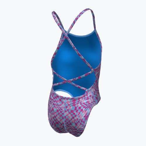 Gyermek egyrészes fürdőruha Nike Hydrastrong Lace Up Back university blue