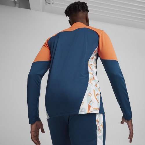 Férfi PUMA Neymar Jr Creativity Football Sweatshirt 1/4 Zip Top ocean tropic / hot heat