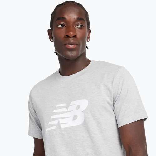 Férfi New Balance Graphic V Flying atlétikai szürke póló