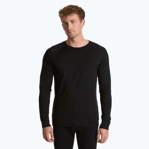 WOOLCANO Merino férfi termikus alsónemű szett SET0540 fekete