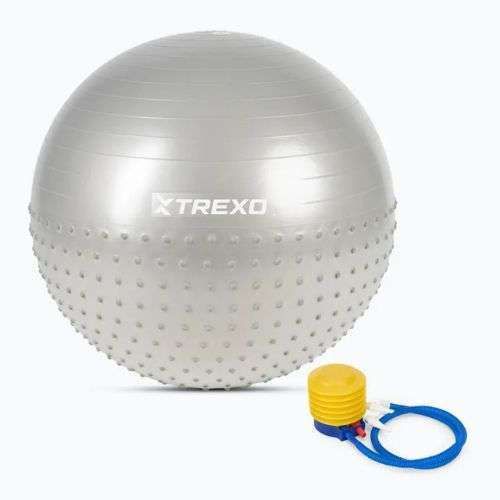 Masszírozó gimnasztikai labda XTREXO TXO-B4Z022-GY 75 cm szürke