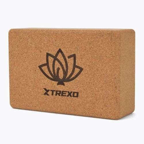 Jógatégla XTREXO parafa TXO-B4Z077-NC természetes
