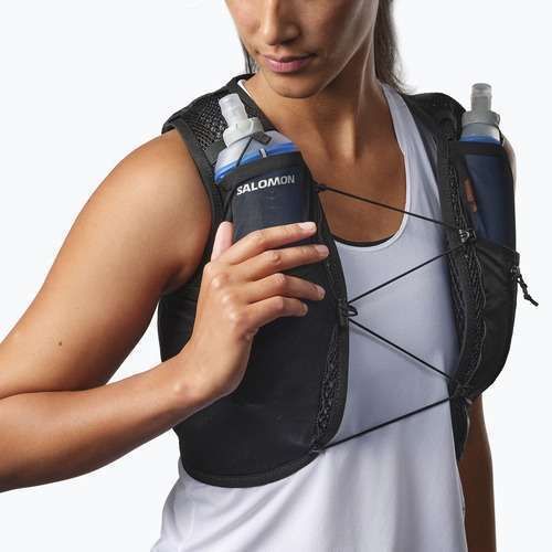 Női Salomon Active Skin 4 fekete/metál futó mellény
