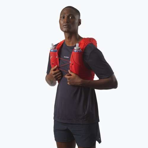 Salomon futó mellény ADV SKIN 12 Set flame scarlet/haude red