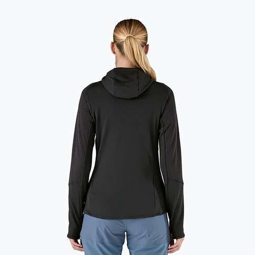 Női softshell dzseki Patagonia R1 Hybrid Hybrid Pullover Hoody fekete