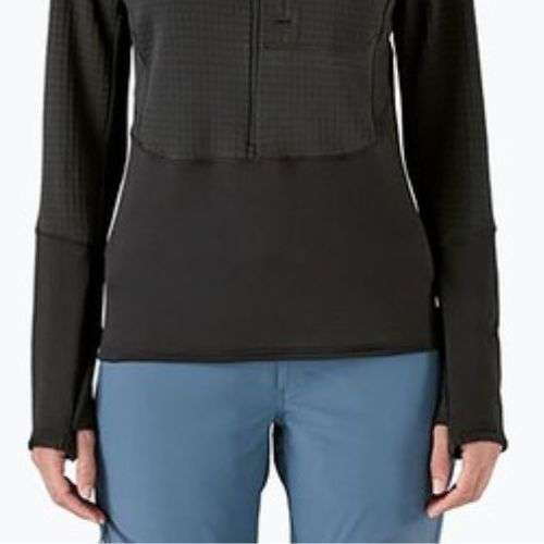Női softshell dzseki Patagonia R1 Hybrid Hybrid Pullover Hoody fekete