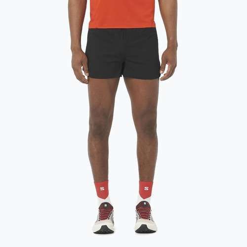 Férfi Salomon S/Lab Speed Spl 3" futónadrág mélyfekete / tüzes piros