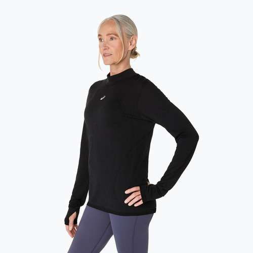 Női ASICS Road Winter Seamless teljesítmény fekete hosszú ujjú futócipő