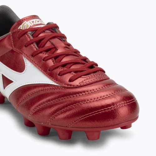 Mizuno Morelia II Club FG labdarúgócipő 40. piros/fehér/fekete