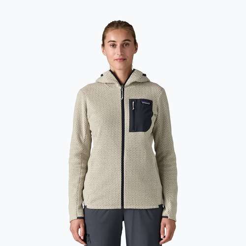 Női Patagonia R1 Air Full-Zip Fleece Hoody gyapjú fehér