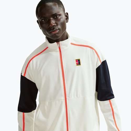 Férfi tenisz pulóver Nike Court Heritage sail/turf orange