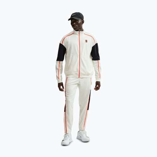 Férfi tenisz pulóver Nike Court Heritage sail/turf orange