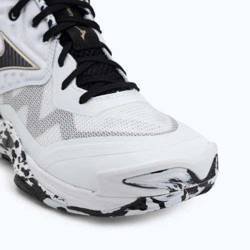 Röplabdacipő Mizuno Wave Momentum Elite Mid white/black/ge gold