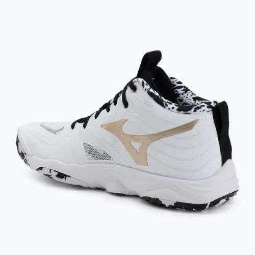 Röplabdacipő Mizuno Wave Momentum Elite Mid white/black/ge gold