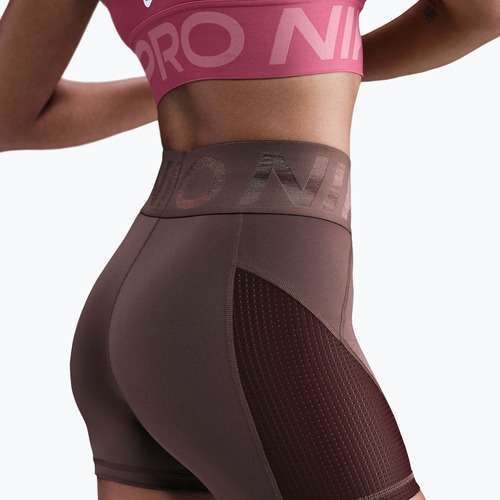 Női rövidnadrág Nike Pro Sculpt High Waisted 5" Biker tattoo/burgundy crush/white