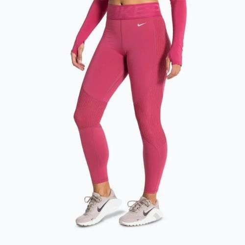 Női edzőleggings Nike Pro High-Waisted sweet beet/white