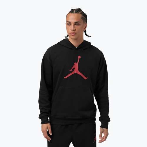Férfi pulóver Jordan Pullover Hoodie fekete/gym piros