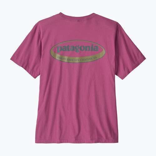 Férfi póló Patagonia '95 Oval Logo faded magenta