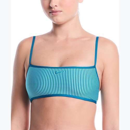 Fürdőruha felső Nike Ripple Texture Bralette Classic Bikini bleached turquoise