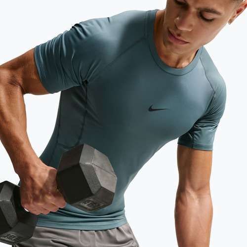 Férfi edzőpóló Nike Pro Dri-Fit Tight Fitness mineral slate/black