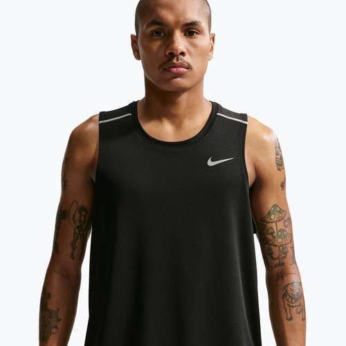 Férfi futópóló Nike Miler Dri-Fit black