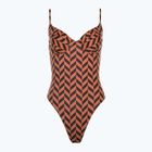 Női egyrészes fürdőruha Billabong Cross Step brick