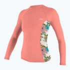 Női úszás hosszú ujjú O'Neill Side Print Rash Guard sivatagi virág / karácsonyi virágos