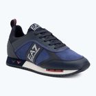 EA7 Emporio Armani fekete-fehér szarvasbőr cipő sky captain / mély kobalt / ásványi cipő