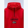 Férfi Napapijri Burgee Half Zip Hooded 2.0 piros goji melegítőfelső 7