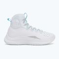 Under Armour CURRY 4 FLOTRO kosárlabda cipő fehér/stream/metál ezüst 2