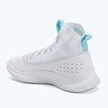 Under Armour CURRY 4 FLOTRO kosárlabda cipő fehér/stream/metál ezüst 3