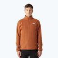 Férfi fleece pulóver The North Face Glacier Fleece 1/4 Zip égett umbra színben