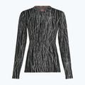 Női trekking hosszú ujjú felső Icebreaker Merino 260 Tech Vertex Crewe Delta Lines AOP black/snow/j 7