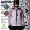 Női síkabát Columbia Highland Summit III Insulated lavender pearl/shale purple 14