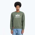 Alpha Industries férfi Basic sötét olívazöld pulóver