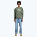 Alpha Industries férfi Basic sötét olívazöld pulóver 2