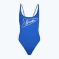 Női egyrészes fürdőruha Speedo Solid Bound Scoop Turkish Sea/Bright White