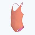 Gyermek egyberészes fürdőruha Nike Ocean Bound Ripple Texture Lace Up pink glow 2