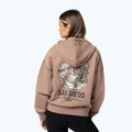 Női pulóver Pitbull Skull Surf Hooded Zip chocolate mousse 3
