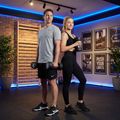 Gumírozott öntöttvas kézisúlyzó XTREXO Pro 16 kg black 5