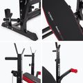 XTREXO BenchFit Max edzőpad állvánnyal és imarúddal fekete színben 16