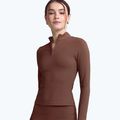 Női hosszú ujjú JOYINME Motion LS 1/4 Zip gesztenyebarna