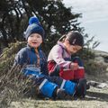 Didriksons Monte Half Button gyermek fleece pulóver felhő kék 11