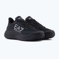 EA7 Emporio Armani Wave Cracking teljes fekete / ezüst cipő 9