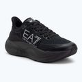 EA7 Emporio Armani Wave Cracking teljes fekete / ezüst cipő